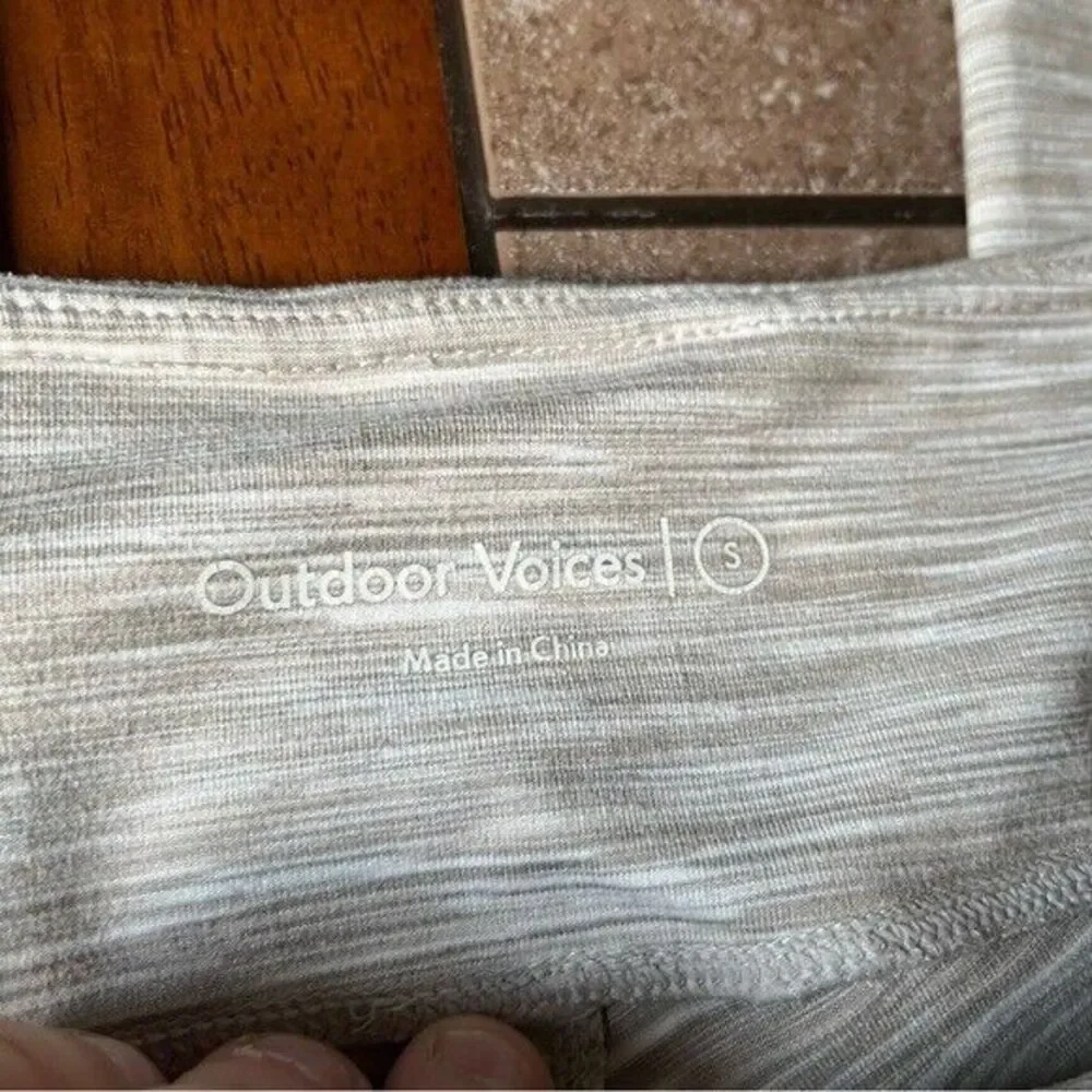 Outdoor Voices Heather Beige Leggings- Women Size Small
